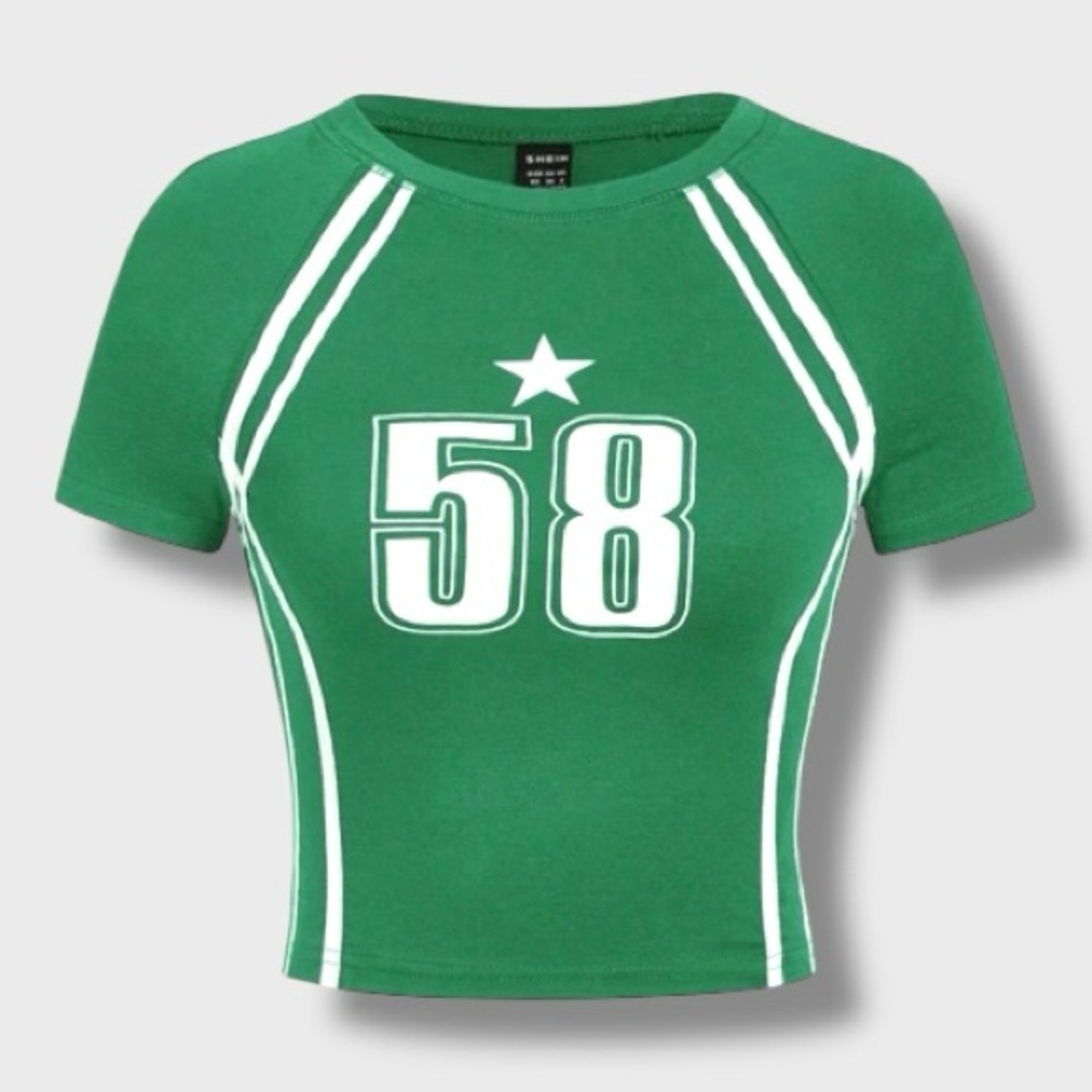 Women’s Green Sporty Crop Top - L